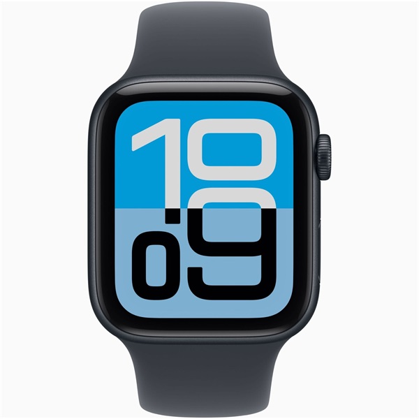 Apple Watch SE3 GPS-es (44mm) éjfekete alumínium tok, éjfekete M/L sportszíjas okosóra - Image 2