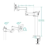 Arctic X1 Desk Mount Monitor Arm Black - Image 12