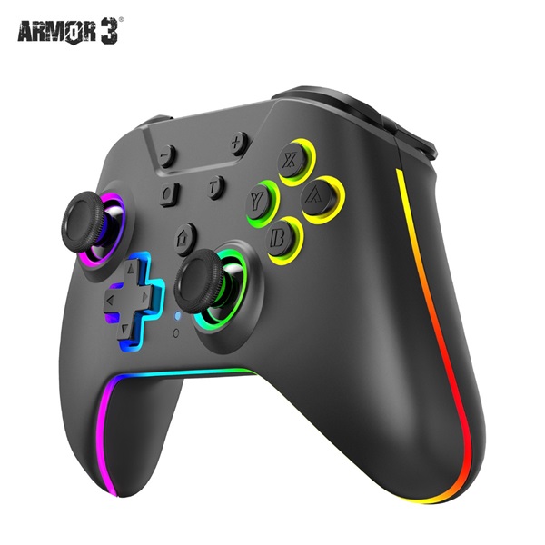Armor3 M07619-BKHE NuRival Nintendo Switch vezeték nélküli Hall Effect Stick fekete kontroller - Image 2