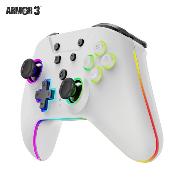 Armor3 M07619-WHHE NuRival Nintendo Switch/OLED vezeték nélküli Hall Effect Stick fehér kontroller - Image 7
