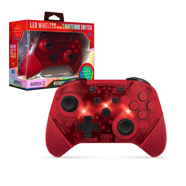 Armor3_NuChamp_Nintendo_Switch_Piros_LED_vezetek_nelkuli_kontroller-i40038560.webp Armor3 M07467-RL NuChamp Nintendo Switch vezeték nélküli LED piros kontroller - Image 1