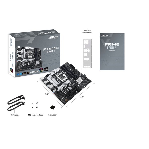 Asus PRIME B760M-A-CSM Intel B760 LGA1700 mATX alaplap - Image 6
