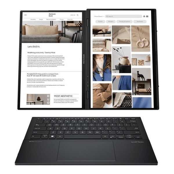 Asus ZenBook Duo UX8406CA-PZ222W 14"WQ+/Intel Core Ultra 7 255H/32GB/1TB/Int.VGA/Win11/szürke laptop - Image 6