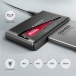 Axagon ADSA-CC USB-C 10Gbps NVMe M.2/SATA 2,5"/3,5" HDD/SSD másoló - Image 14
