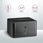AXAGON ADSA-D25 SuperSpeed USB Dual 2,5" SSD/HDD Mini Dock Black - Image 8
