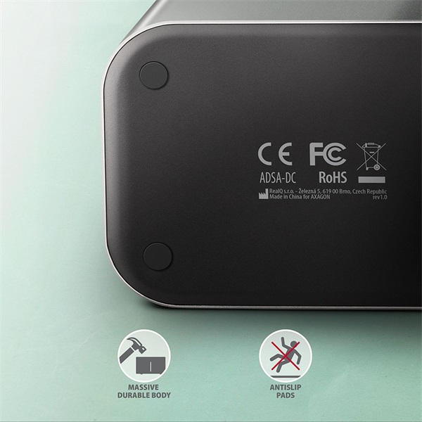 Axagon ADSA-DC SuperSpeed USB DUAL 2.5"/3.5" HDD/SSD DUAL dokkoló - Image 17