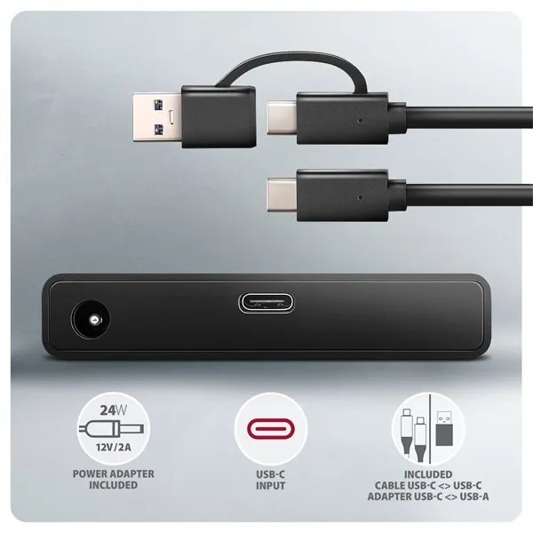 Axagon ADSA-FPX USB-C 10Gbps FAST PORT X 2.5"/3.5" SSD/HDD adapter - Image 5