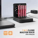 AXAGON ADSA-M2C44 USB4 docking station for 4x M.2 NVMe SSDs with disk cloning function without a PC - Image 14