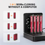 AXAGON ADSA-M2C44 USB4 docking station for 4x M.2 NVMe SSDs with disk cloning function without a PC - Image 17