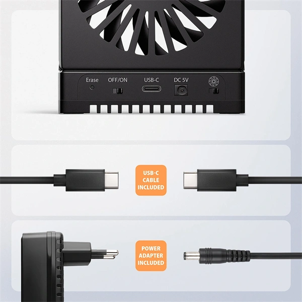 AXAGON ADSA-M2C44 USB4 docking station for 4x M.2 NVMe SSDs with disk cloning function without a PC - Image 24