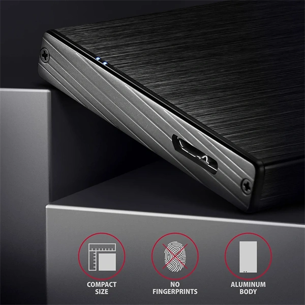 AXAGON EE25-XA6 2,5" USB3.0 HDD SATA Aline Box Black - Image 3