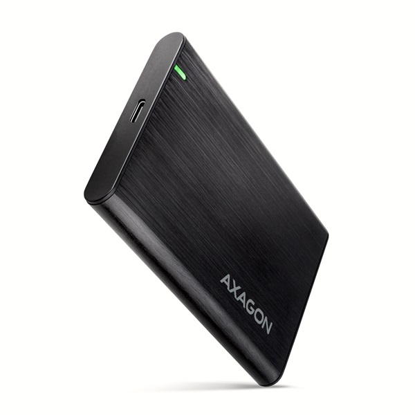 Axagon EE25-A6C USB 3.2 fekete csavar nélküli külső alumínium 2,5" HDD/SSD ház - Image 2