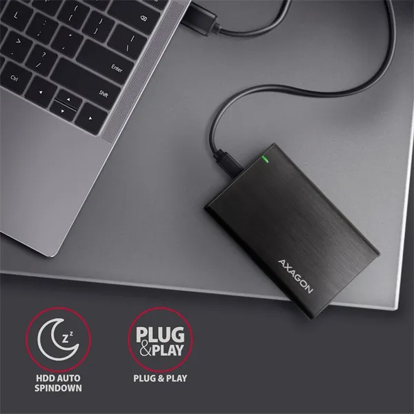 AXAGON EE25-A6C USB-C 3.2 RAW Box Black - Image 11