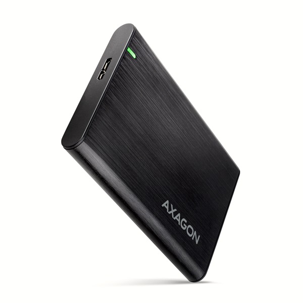 Axagon EE25-A6M USB 3.2 fekete csavar nélküli külső alumínium 2,5" HDD/SSD ház - Image 2
