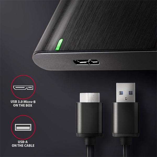 Axagon EE25-A6M USB 3.2 fekete csavar nélküli külső alumínium 2,5" HDD/SSD ház - Image 11