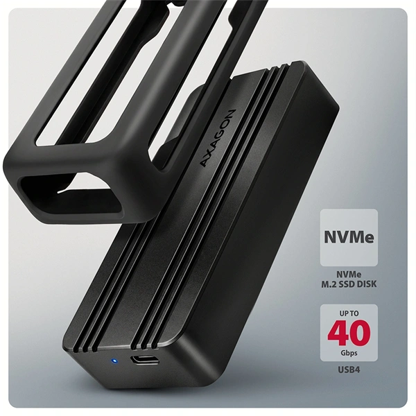 AXAGON EEM2-40G USB-C 40Gbps external enclosure for M.2 NVMe SSD - Image 12