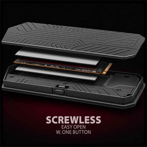 Axagon EEM2-GAM USB-C 10Gbps - M.2 NVMe & SATA külső SSD ház - Image 15