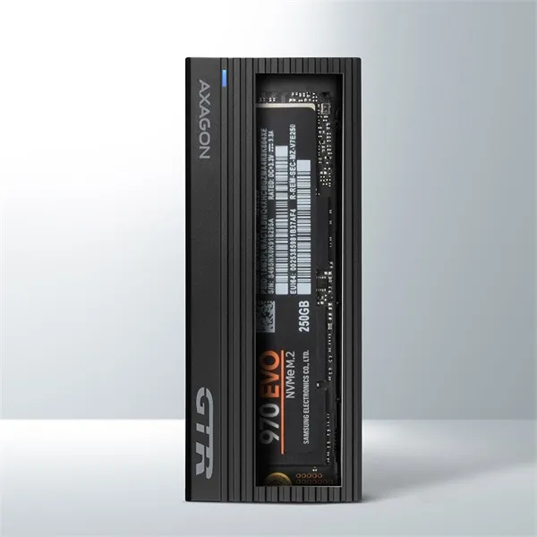 AXAGON EEM2-GTR SuperSpeed+ USB-C - NVMe M.2 THIN RIB Box Black - Image 12