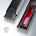 Axagon EEM2-GTS2 USB-C 3.2 Gen 2 M.2 NVMe/SATA szürke csavar nélküli külső SSD ház - Image 13