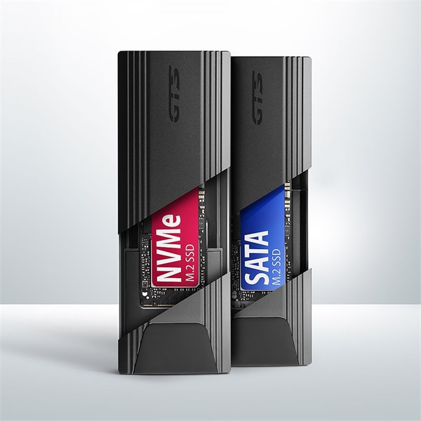 Axagon EEM2-GTS2 USB-C 3.2 Gen 2 M.2 NVMe/SATA szürke csavar nélküli külső SSD ház - Image 14