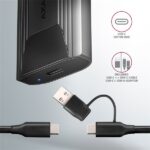 Axagon EEM2-GTS2 USB-C 3.2 Gen 2 M.2 NVMe/SATA szürke csavar nélküli külső SSD ház - Image 16