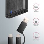 Axagon EEM2-SB2 USB-C 3.2 Gen 2 - M.2 NVMe/SATA fekete csavar nélküli külső SSD ház - Image 16