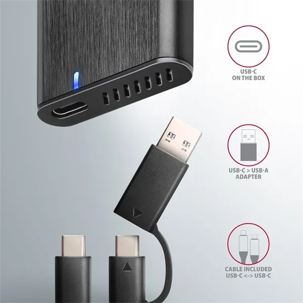 AXAGON EEM2-SB2 SuperSpeed+ USB-C - M.2 NVMe & SATA SSD RAW box - Image 15