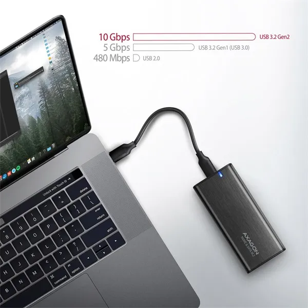 AXAGON EEM2-SB2 SuperSpeed+ USB-C - M.2 NVMe & SATA SSD RAW box - Image 16