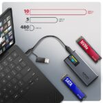 Axagon EEM2-SD2 DISPLAY USB-C 10Gbps M.2 NVMe & SATA SSD külső ház - Image 17