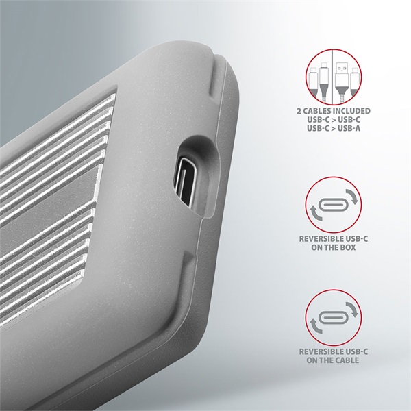 AXAGON EEM2-XS SuperSpeed+ USB-C - NVMe M.2 ShockProof Box - Image 12