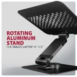 AXAGON STND-LRB stand with 360° rotation for laptops and tablets Black - Image 11