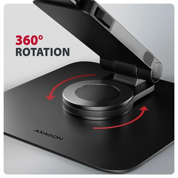 AXAGON STND-LRB stand with 360° rotation for laptops and tablets Black - Image 12
