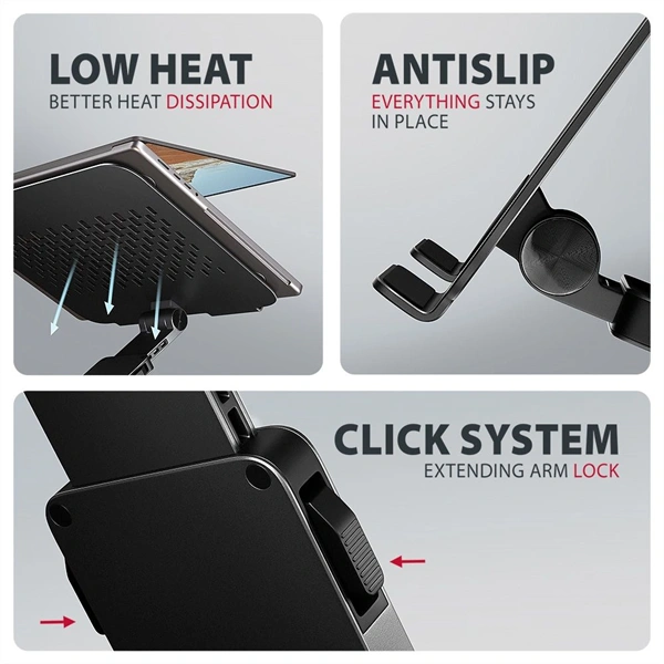 AXAGON STND-LRB stand with 360° rotation for laptops and tablets Black - Image 14