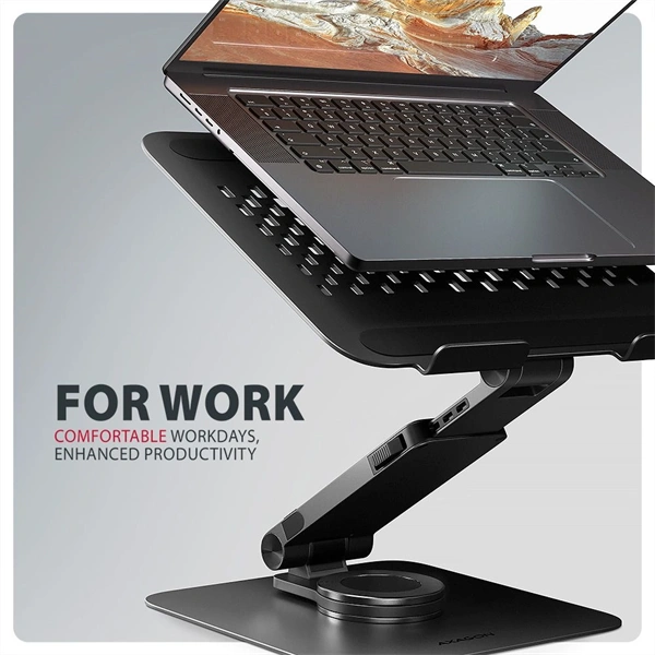 AXAGON STND-LRB stand with 360° rotation for laptops and tablets Black - Image 15