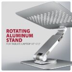 AXAGON STND-LR Alumínium állvány 360°-os forgatással 17,3" laptopokhoz Állítható magasság és szög - Image 11