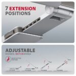 AXAGON STND-LR Alumínium állvány 360°-os forgatással 17,3" laptopokhoz Állítható magasság és szög - Image 13