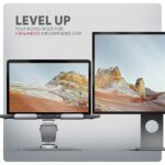 AXAGON STND-LR Alumínium állvány 360°-os forgatással 17,3" laptopokhoz Állítható magasság és szög - Image 18