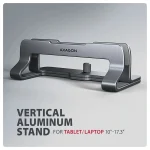 AXAGON STND-VG vertical stand for laptops and tablets Grey - Image 7
