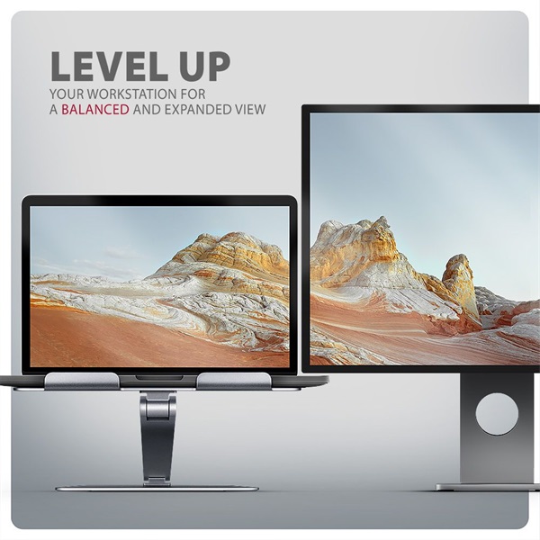 AXAGON STND-LQ Alumínium HQ állvány 16"  laptopokhoz Állítható magasság és szög - Image 13