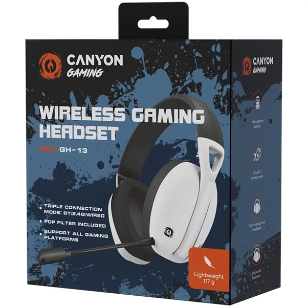 Canyon EGO GH-13 fehér-fekete 7.1 gamer headset - Image 8