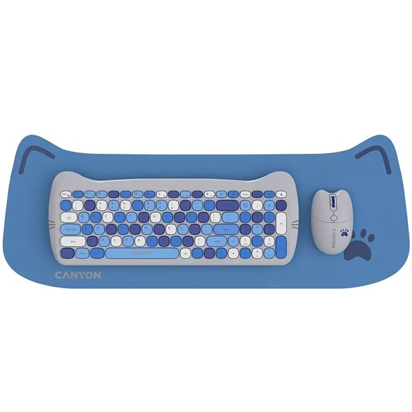 Canyon_HSET_W6_EN_HU_Kitty_Edition_kek_vezetek_nelkuli_billentyuzet_es_eger-i41083122.jpg Canyon HSET-W6 HU Kitty Edition kék vezeték nélküli billentyűzet és egér - Image 1