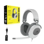 Corsair HS65 Surround fehér gamer headset - Image 6