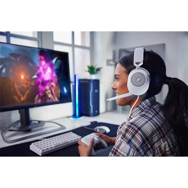 Corsair HS65 Surround fehér gamer headset - Image 8