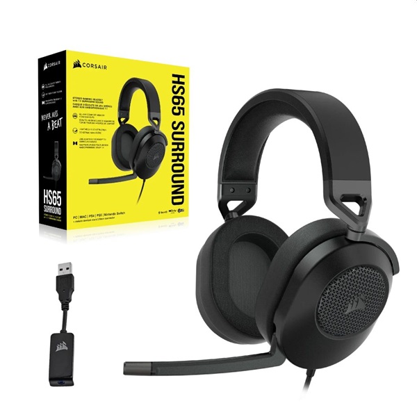 Corsair HS65 Surround fekete gamer headset - Image 5