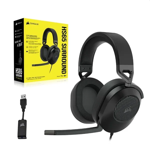 Corsair HS65 Surround fekete gamer headset - Image 12