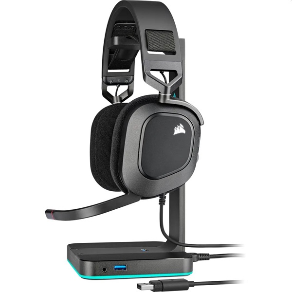 Corsair HS80 RGB USB 7.1 fekete gamer headset - Image 4