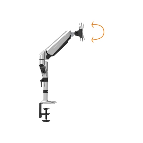 DIGITUS gázrugós C-bilincses univerzális (VESA 75/100) 1-es ezüst monitor tartó konzol - Image 3