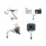 DIGITUS gázrugós C-bilincses univerzális (VESA 75/100) 1-es ezüst monitor tartó konzol - Image 4