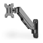 DIGITUS gázrugós fali univerzális (VESA 75/100) 1-es fekete monitor tartó konzol