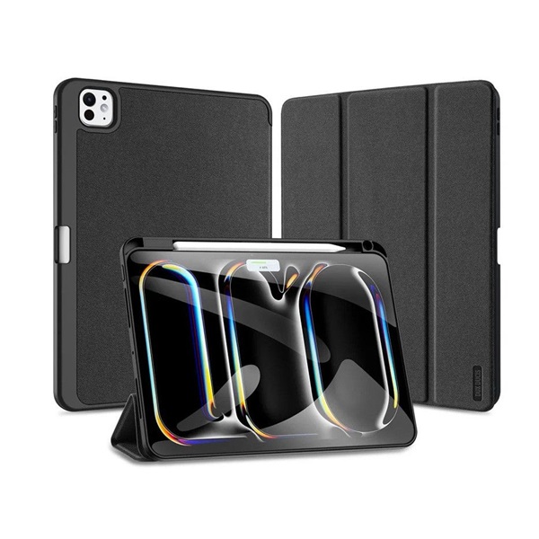 Dux Ducis DD006092 Apple iPad Pro 11 (2024) Domo Series fekete tablet tok (Smart Case Pen)